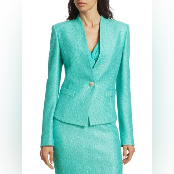 St. John Jackets & Blazers - ST. JOHN NWOT Shimmer Honeycomb Knit Jacket